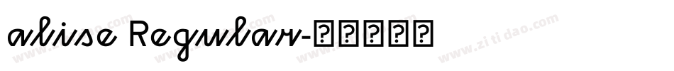 alise Regular字体转换